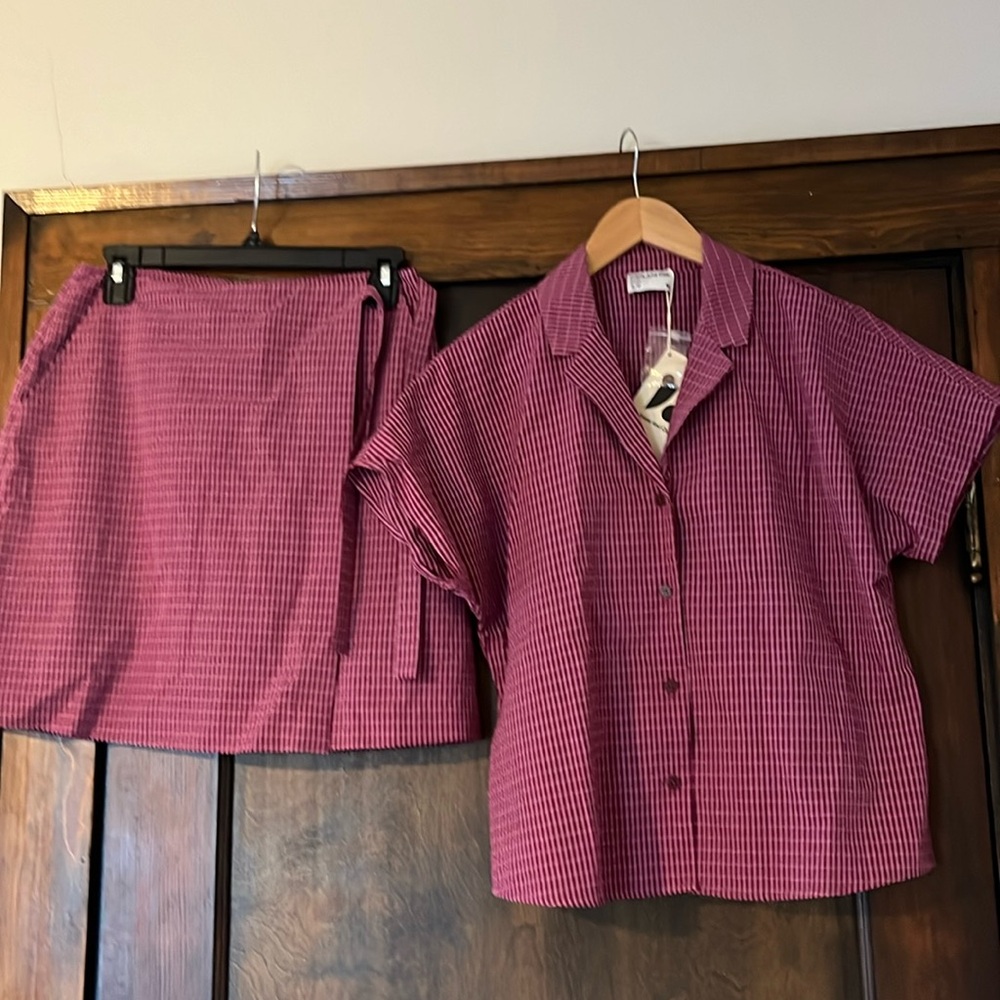 Frank and Oak Skort and Camp Shirt Set
